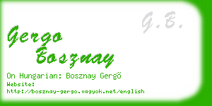 gergo bosznay business card